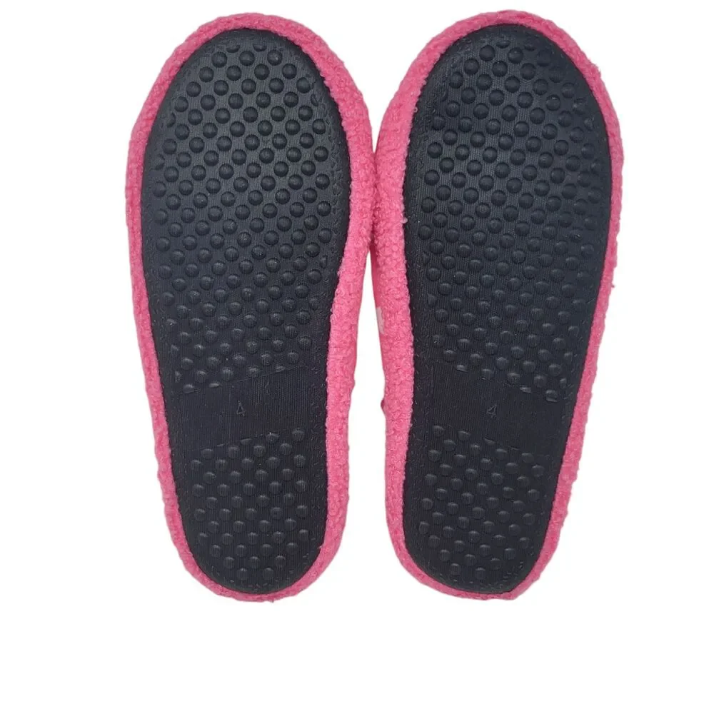 Disney Minnie Mouse Slippers House Shoes Girls size 4 Pink Soft NWT $29.99